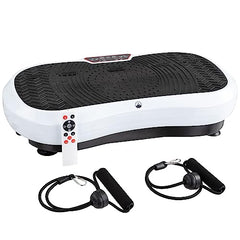 Vibration Plate Exercise Machine - Vibrating Platform with Adjustable Speed and 3 Strength Modes - Workout Equipment by WakemanBlack/White
